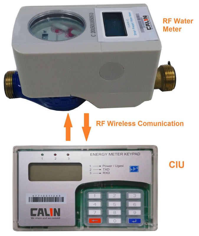 Tipo spaccato valvola chiusa elettronica pagata anticipatamente residenziale di comunicazione dei contatori per acqua rf