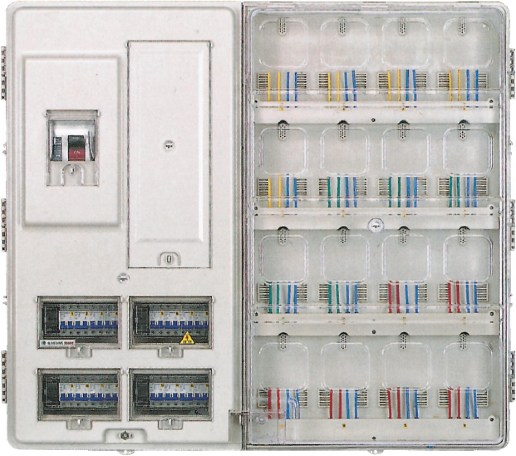 Montaggio residenziale delle BS di recinzione del pc di posizioni del contenitore 16 di contatore elettrico di monofase