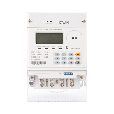 GPRS-1P Smart Electric Meter IP 54 Rated Wireless Electricity Meter Per una facile installazione e manutenzione Il contatore prepagato CA168-J STS
